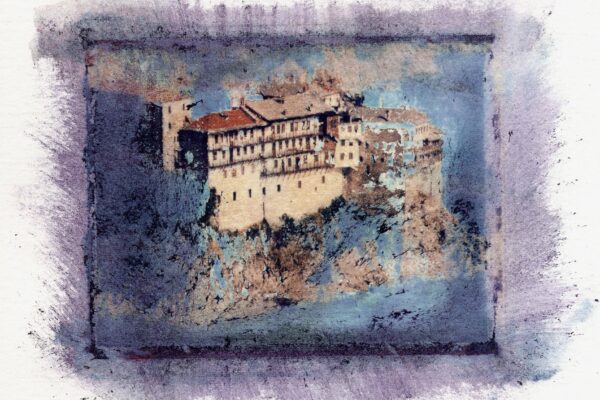 Polaroid di Luigi Vigliotti, monastero sul Monte Athos