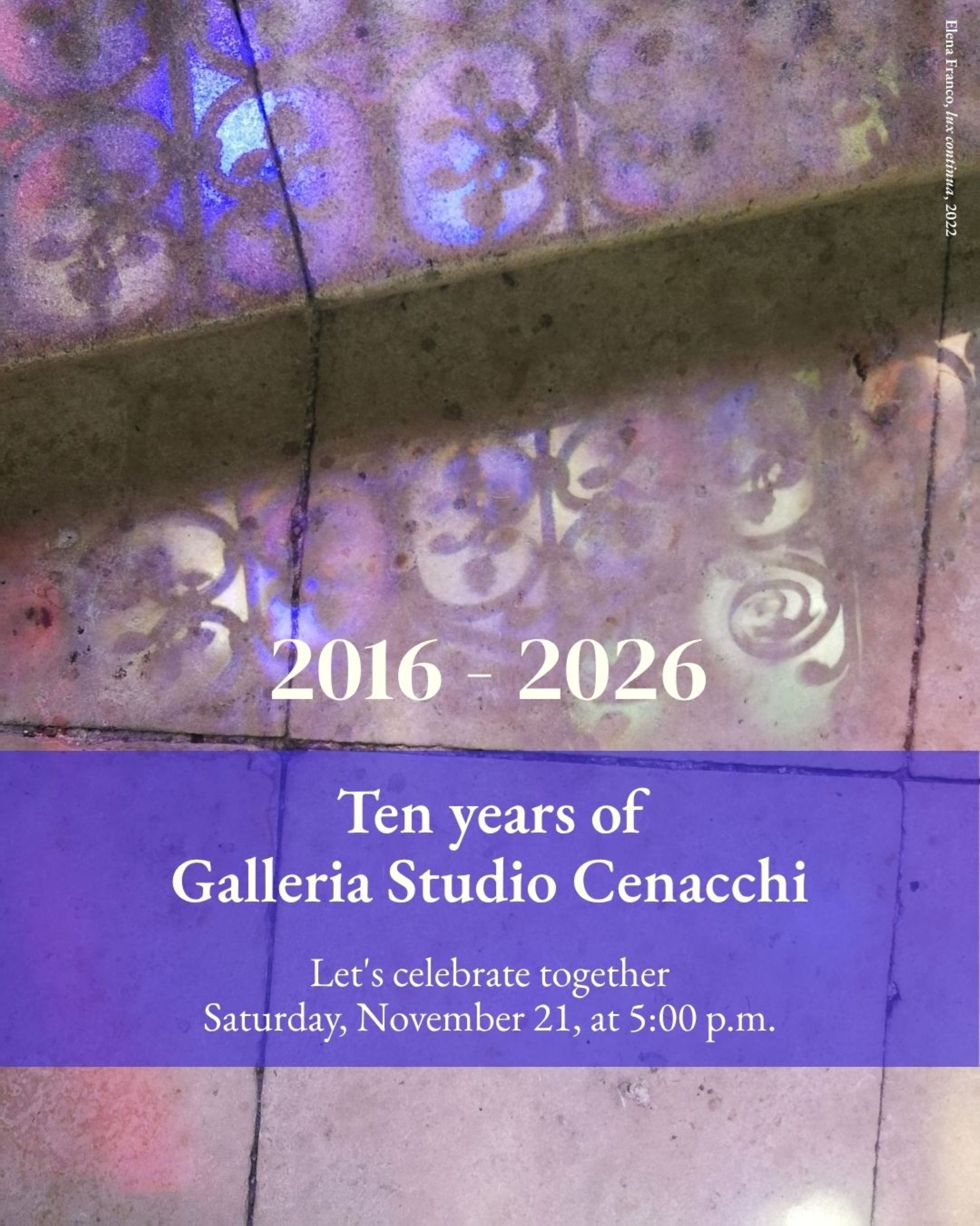 Galleria Studio Cenacchi – ten years